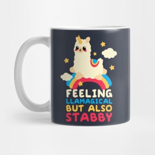 Llamagical but also stabby Mug